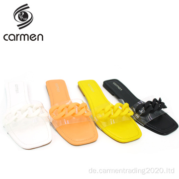 2021 neue sommer flache damensandalen strandsandalen